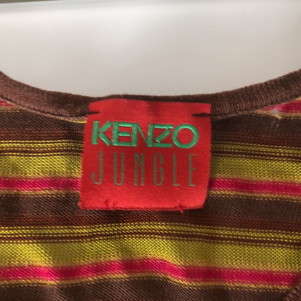 Semi sheer 90s kenzo jungle top cropped - Picture 2 of 3